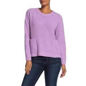 Melloday Womens Two Pocket Pullover Sweater Purple M Medium